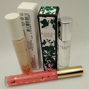 BNIB Gucci Makeup & Fragrance Bundle- Foundation, Lip Gloss, & Gucci Bloom